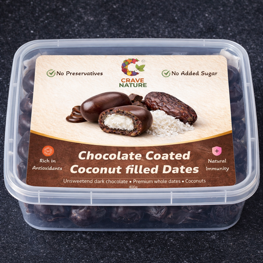 Chocolate Coated Coconut Filled Dates