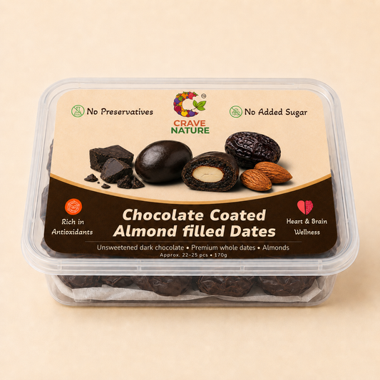 Chocolate Coated Almond Filled Dates