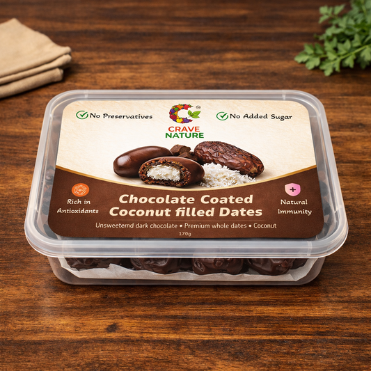 Chocolate Coated Coconut Filled Dates